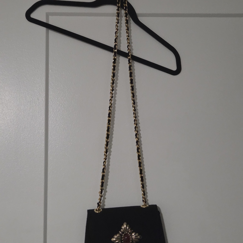 Chic Black and Gold Crossbody Bag